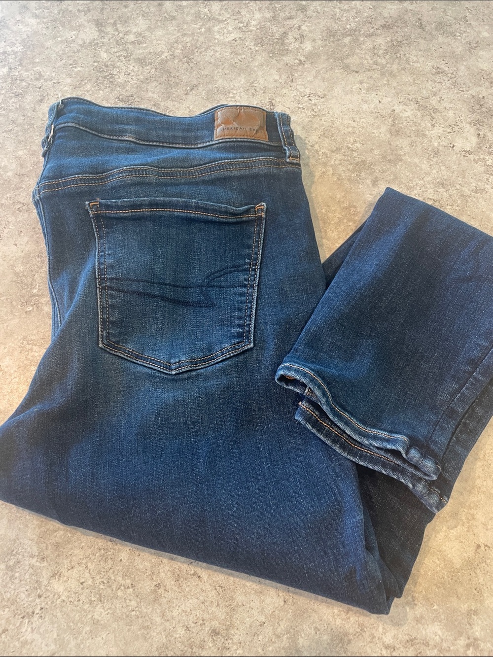 American Eagle Outfitters Women's Skinny Jeans in Dark Blue w32 l26